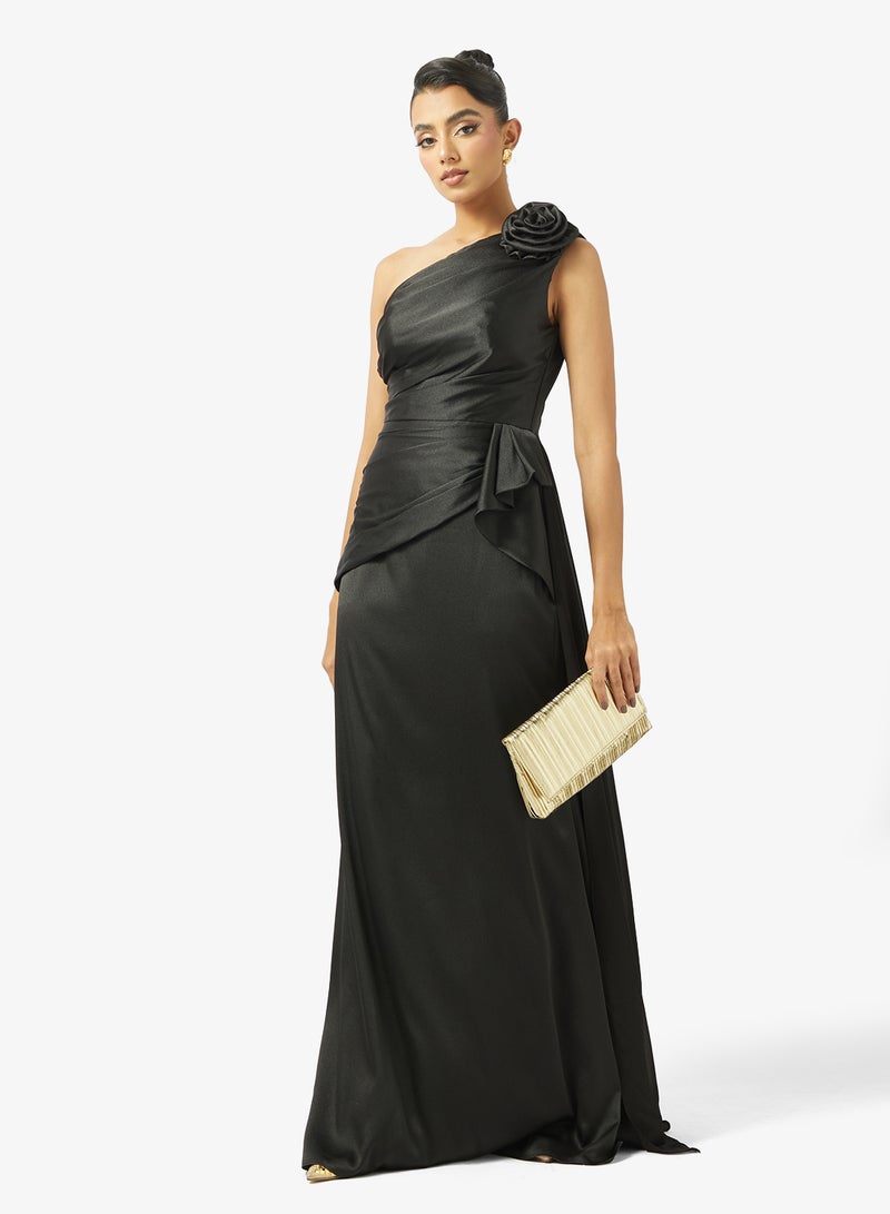 Iyra Floral Shoulder Maxi Dress - Image 4